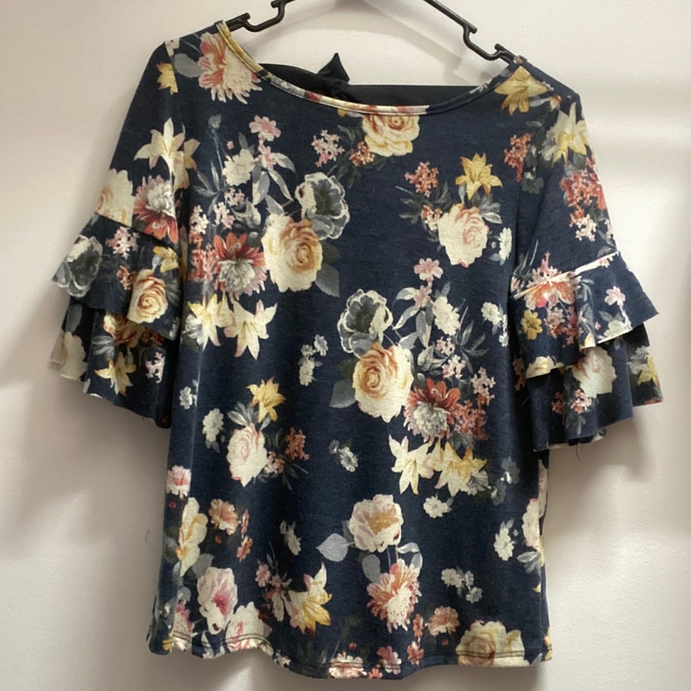 Floral Blu Pepper Blouse